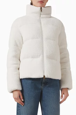 Buy Moncler White Mornas Short Down Jacket For Women Online