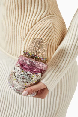 Buy Judith Leiber Pink Upside Down Ice Cream Cone Bag For Women