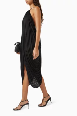 Buy LOEWE Black Draped Open-back Dress For Women Online | Ounass Saudi