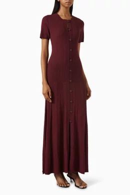 sandro dress burgundy Yara main image 1