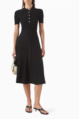michael michael kors ribbed stretch knit polo dress MICHAEL Michael Kors | Dresses | New Michael Michael Kors Ribbed Stretch  Knit Polo Dress Black Medium