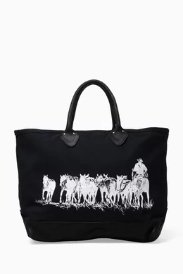 Buy Neighborhood Black x OOTD Tote Bag in Canvas For Men Online