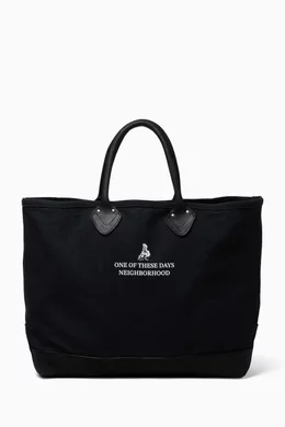 Buy Neighborhood Black x OOTD Tote Bag in Canvas For Men Online