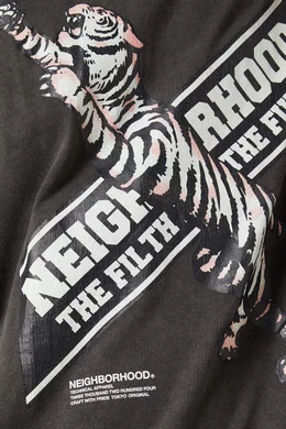 Buy Neighborhood Black NH 17 Tiger-print T-shirt in Cotton For Men 