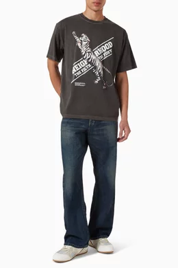 Buy Neighborhood Black NH 17 Tiger-print T-shirt in Cotton For Men 