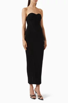 Buy Balmain Black Rib-knit Bustier Dress in Viscose For Women Online |  Ounass Saudi