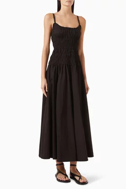 toby black cotton midi dress Buy DISSH Black Toby Midi Dress in Cotton For Women Online