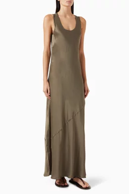 Buy DISSH Green Darcy Maxi Dress in Silk For Women Online | Ounass Saudi