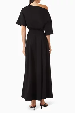 Buy DISSH Black Esme Asymmetric Maxi Dress in Cotton For Women Online |  Ounass Saudi