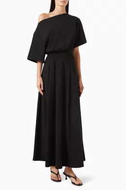 dissh asymmetrical dress Dissh Cass Black Asym Midi Dress  Wardrobe Collective NZ