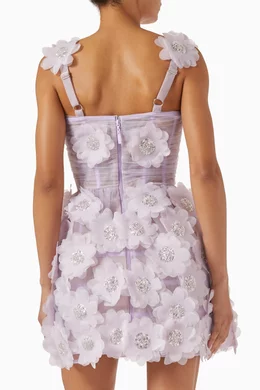 Buy Bronx and Banco Purple Rosalie Floral-appliqu Mini Dress For Women  Online | Ounass Saudi