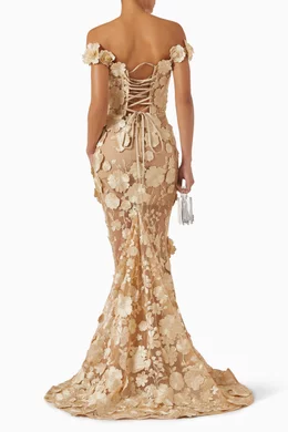 slim fit dress slacks Bronx and Banco - Camila Rhinestone Cutout Maxi Dress main image 1