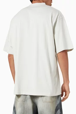 Tシャツ・カットソー Balenciaga White Nano Bb Medium Fit T-Shirt Men's Nano Bb T-shirt Medium Fit in Dirty White | Balenciaga US
