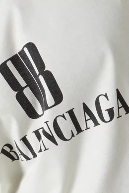 Tシャツ・カットソー Balenciaga White Nano Bb Medium Fit T-Shirt Men's Nano Bb T-shirt Medium Fit in Dirty White | Balenciaga US