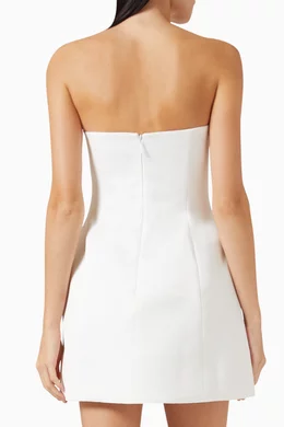 Buy Leo Lin Neutral Rosario Appliqu Floral Bustier Mini Dress For Women  Online | Ounass Saudi