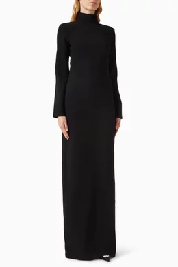 Buy Monot Black Turtleneck Backless Maxi Dress For Women Online | Ounass  Saudi