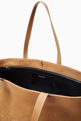 トートバッグ Punch Shopper Bag - Alexander Wang - Leather - Beige Alexander Wang Mini Punch logo-embossed Leather Tote Bag