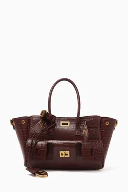 バッグ BALENCIAGA BB CROCO MINI BOSTON BAG Buy Balenciaga Red Mini Bel Air Carryall Bag in Croc-embossed