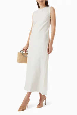 Buy Enza Costa White Bias Sheeth Maxi Dress in Linen For Women Online |  Ounass Saudi