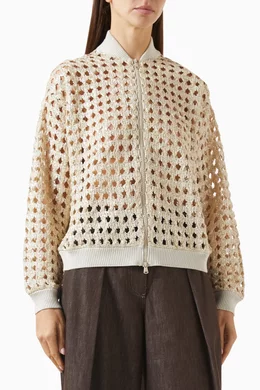 Buy Brunello Cucinelli White Dazzling Zellige Embroidery