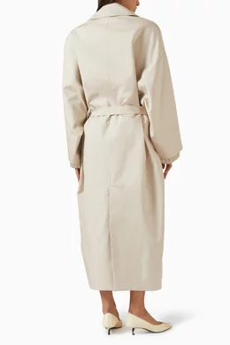 Buy Jacquemus Neutral The Trapezi Trench Coat For Women Online