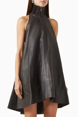 Buy Jacquemus Brown La Petite Robe Triangle Mini Dress in Leather For Women  Online | Ounass Saudi