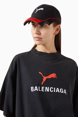 Buy Balenciaga Black x Puma Cap in Faded Cotton For UNISEX Online