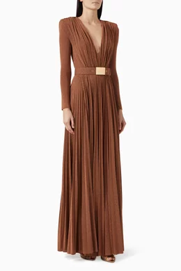strapless open back dress One Shoulder Pleated Dress – BCBGMAXAZRIA main image 1