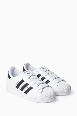Buy adidas White Superstar Sneakers in Leather For Boys Online | Ounass  Saudi