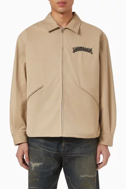 Buy WACKO MARIA Neutral Tim Lehi Vietnam Jacket in Canvas For Men