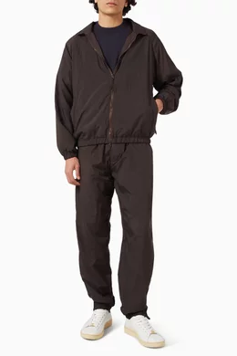 Buy Kaptain Sunshine Brown Shrinked Jacket in Nylon For Men Online