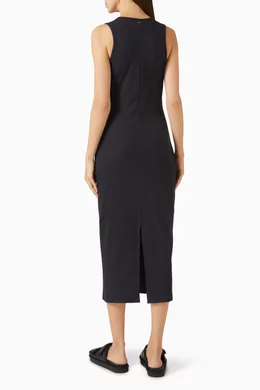 Buy Vuori Black Pose Scoop Midi Dress in Ribbed-knit For Women Online |  Ounass Saudi