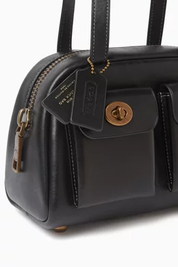 Buy Coach Black Twin Turnlock Bag 20 in Leather For Women Online