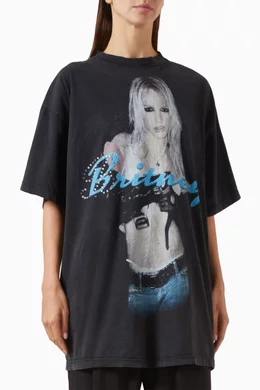 Buy Balenciaga Black Britney Spears Series Oversized T-shirt in