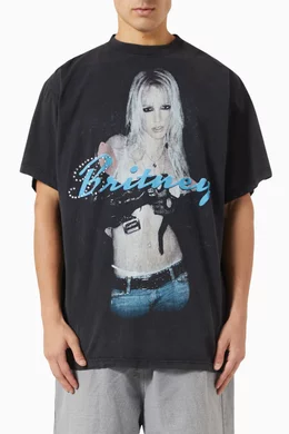 Buy Balenciaga Black Britney Spears Series Oversized T-shirt in 