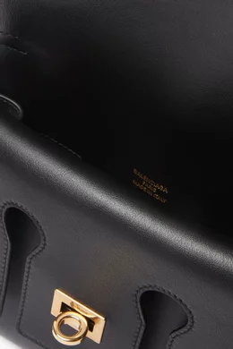 Buy Balenciaga Black Bel Air XS Flap Bag in Leather For Women