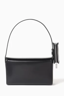 Buy St Agni Black 90s Petit Shoulder Bag in Bovine Leather For