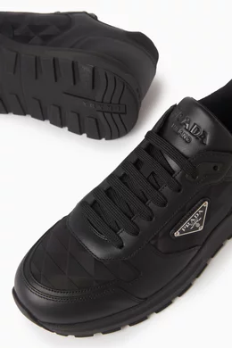スニーカー PRADA Black Nylon And Leather Prax 2.0 Sneakers Black Prax 2.0 Re-nylon And Suede Sneakers | PRADA