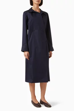 double breasted shirt dress COS Double-Breasted Midi Shirt Dress