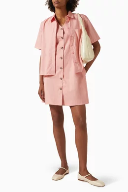 buttoned pima cotton mini dress COS BUTTONED PIMA COTTON MINI DRESS 2026 | ZALORA