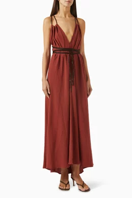 chinese dress ladies Red Aloha Maxi Dress - Red Aloha main image 1