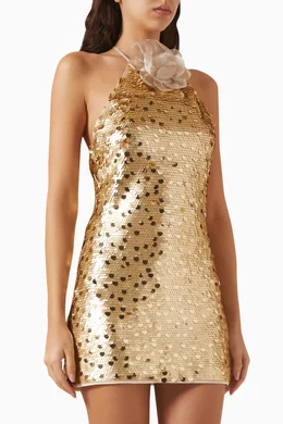 Buy Toccin Gold Micky Sequin-embellished Dress For Women Online | Ounass  Saudi