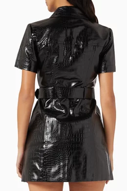 Buy Toccin Black Lydia Mini Dress in Vegan Leather For Women Online |  Ounass Saudi