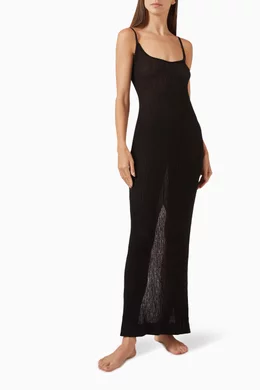 midi dress meshki Mierah Halter Midi Dress / Black | MESHKI