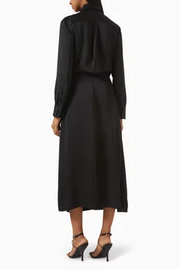 black neck dress Sutton Black Slip Dress