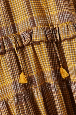 Buy Bohemian Traders Brown Plaid Maxi Dress in Cotton For Women Online |  Ounass Saudi