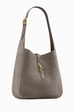 Buy SAINT LAURENT Grey Small Le 5 À 7 Supple Shoulder Bag in