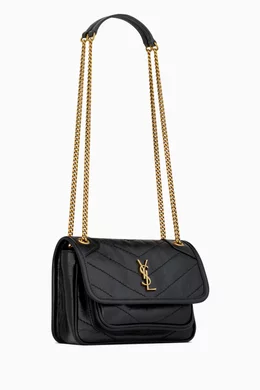 Buy SAINT LAURENT Black Mini Niki Crossbody Bag in Vintage