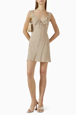 realisation par brown dress Frankies Bikinis - x Réalisation Par Luz Mini Slip Dress main image 1