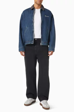 Buy thisisneverthat Blue Work Jacket in Denim For Men Online